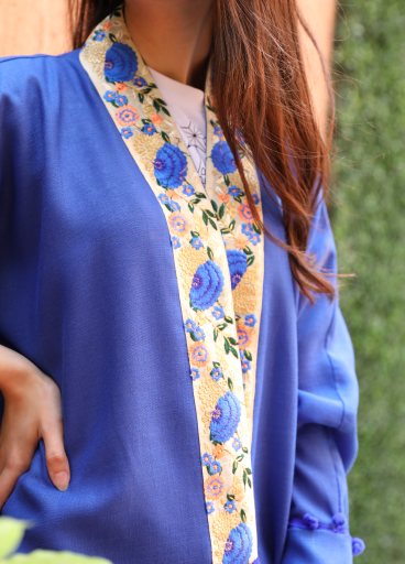 Royal Blue Linen Abaya Royal Blue Linen Abaya