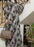 Tie Dye Crepe Abaya