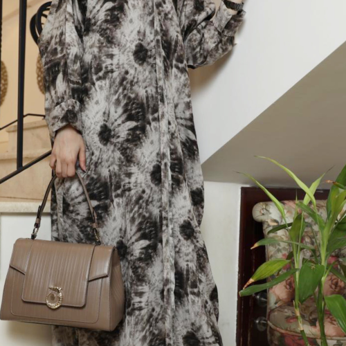 Tie Dye Crepe Abaya