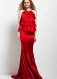 Jovani ruffled halter sheath dress Jovani ruffled halter sheath dress