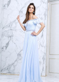 TARIK EDIZ - Embellished off-the-shoulder neck dress 