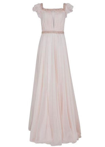 TARIK EDIZ - Embellished off-the-shoulder neck dress