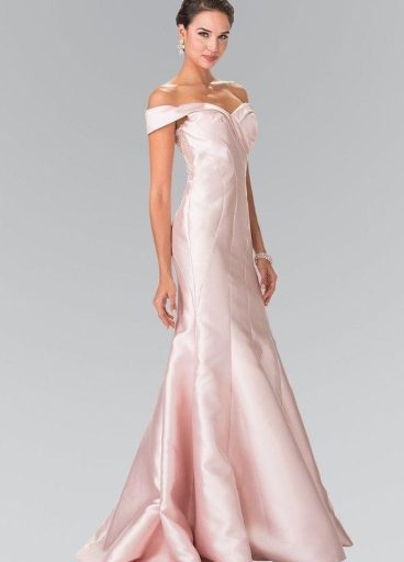 Elizabeth K - laced off-shoulder mikado mermaid dress 