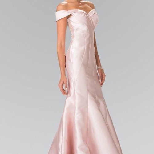 Elizabeth K - laced off-shoulder mikado mermaid dress 