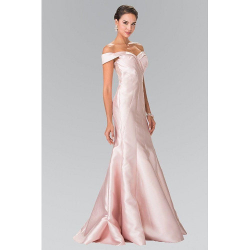 Elizabeth K - laced off-shoulder mikado mermaid dress 