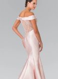 Elizabeth K - laced off-shoulder mikado mermaid dress 