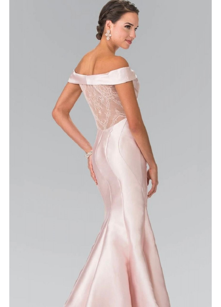 Elizabeth K - laced off-shoulder mikado mermaid dress 