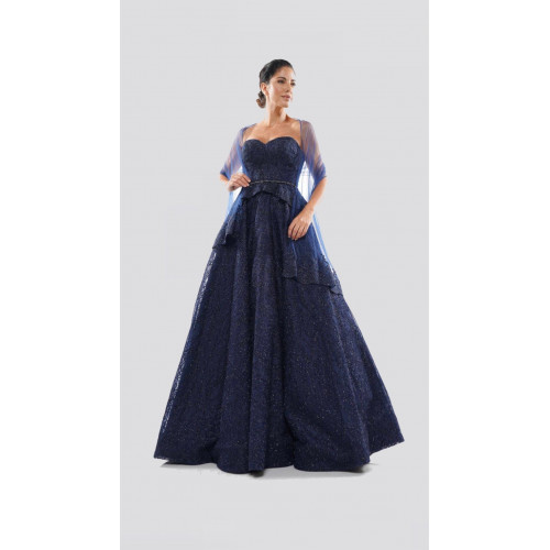 Marsoni embroidered lace sweetheart ballgown
