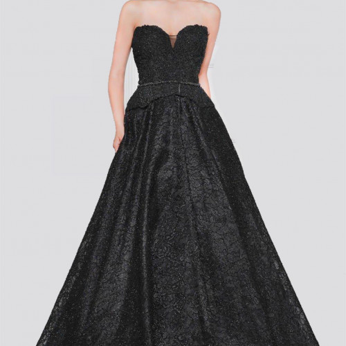 Marsoni embroidered lace sweetheart ballgown