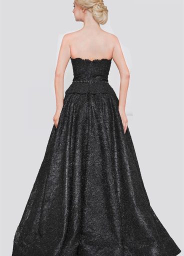 Marsoni embroidered lace sweetheart ballgown
