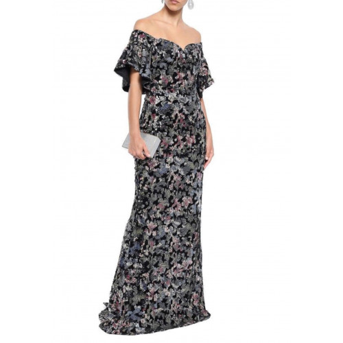  Badgley Mischka embroidered sweetheart gown  