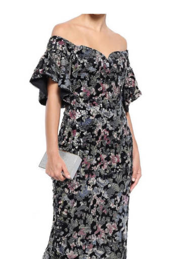  Badgley Mischka embroidered sweetheart gown  