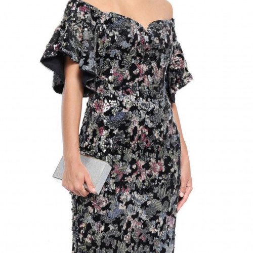  Badgley Mischka embroidered sweetheart gown  