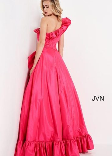 Jovani  one shoulder ruffle prom gown