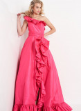 Jovani  one shoulder ruffle prom gown