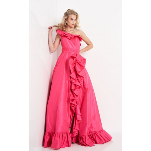 Jovani  one shoulder ruffle prom gown
