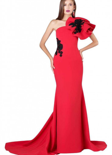 MNM Couture Embroidered Mermaid Dress