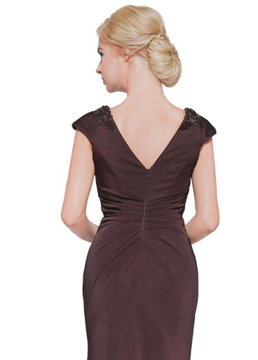 Ruched and Tonal Shimmer Evening Gown by Marsoni Make Ruched and Tonal Shimmer Evening Gown by Marsoni Make