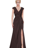 Ruched and Tonal Shimmer Evening Gown by Marsoni Make Ruched and Tonal Shimmer Evening Gown by Marsoni Make