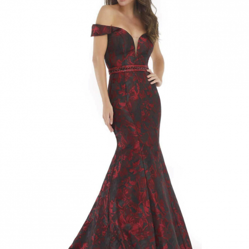  Morrell Maxie patterned perfection mermaid evening dress