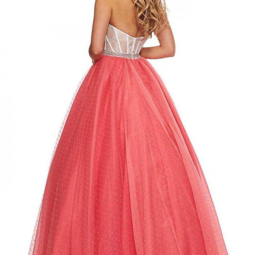 Rachel Allan Coral -Whita dress