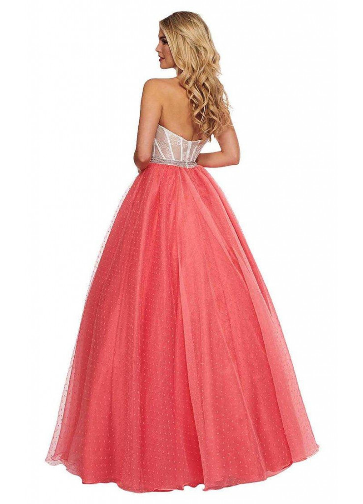 Rachel Allan Coral -Whita dress