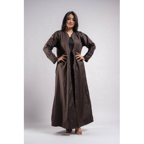 عباية تافتا منقط بأسود