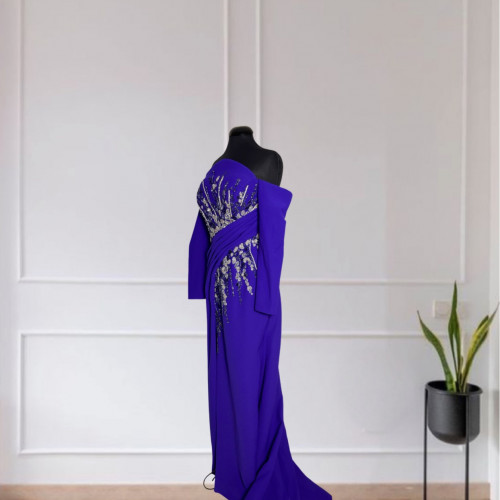 Crepe Embellished Gown