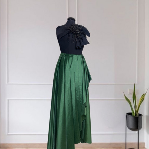 Taffeta - Crepe high & Low Skirt
