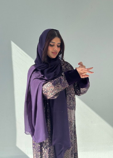 عباية شيفون مبطنة