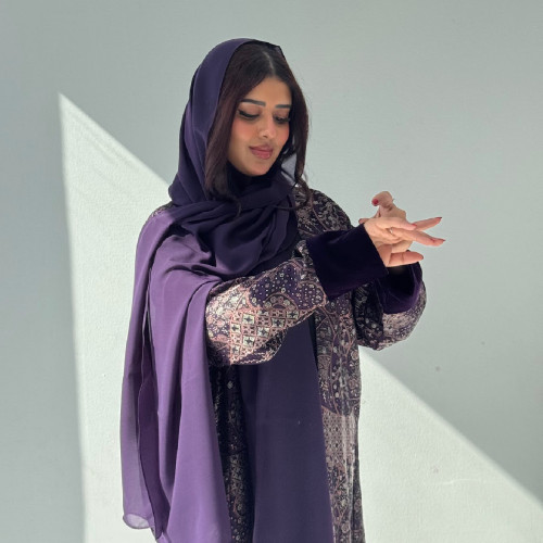 عباية شيفون مبطنة