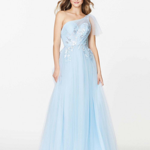 Angle And Alison Floral Embroidery Tulle Gown