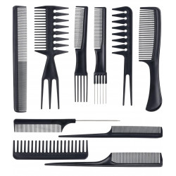 مجموعة امشاط تصفيف الشعر الاحترافية من 10 قطع ، مجموعة متنوعة رائعة لجميع انواع الشعر وتصفيفاته مجموعة امشاط تصفيف الشعر الاحترافية من 10 قطع ، مجموعة متنوعة رائعة لجميع انواع الشعر وتصفيفاته