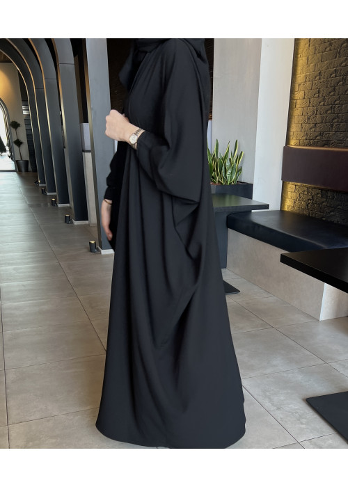 عباية 00452 نص بشت سادة بخامة كريب صيفي 