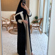 عباية 00471 دبل فيس أوف وايت مع الأسود 