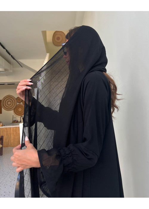 عباية  00492 سادة بأكمام خفيفة وسهلة في الحركة