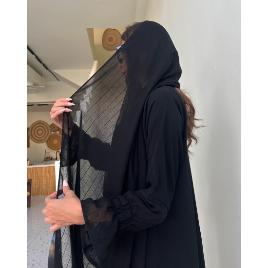 عباية  00492 سادة بأكمام خفيفة وسهلة في الحركة