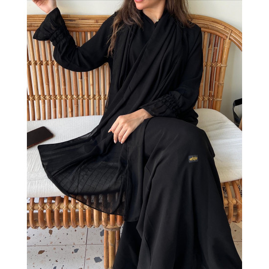 عباية  00492 سادة بأكمام خفيفة وسهلة في الحركة