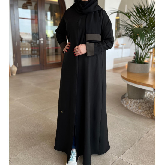 عباية  00501 سادة بقصة نص كلوش 
