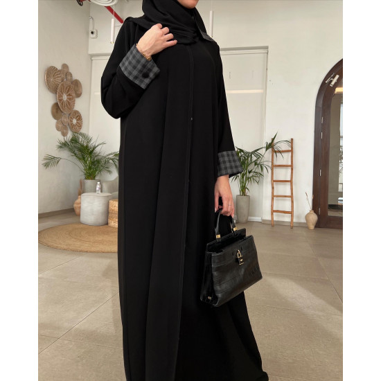 عباية  00504 يومية بكم كاروهات (كبك) 