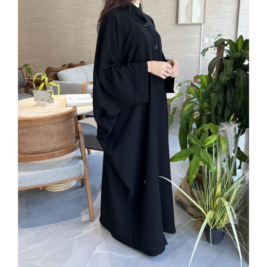 عباية  00548 بياقة وبقصة فضفاضة
