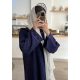 عباية  00564 باللون النيلي بقصة كلاسيك 