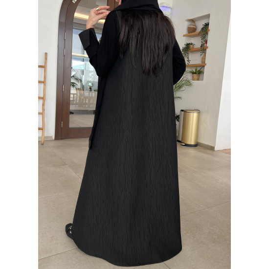عباية  00573 أنيقة كلوش بخامة الجاكاار مناسبة لجميع الفصول