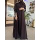 عباية 00607 يومية وعملية باللون البني