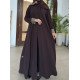 عباية 00607 يومية وعملية باللون البني