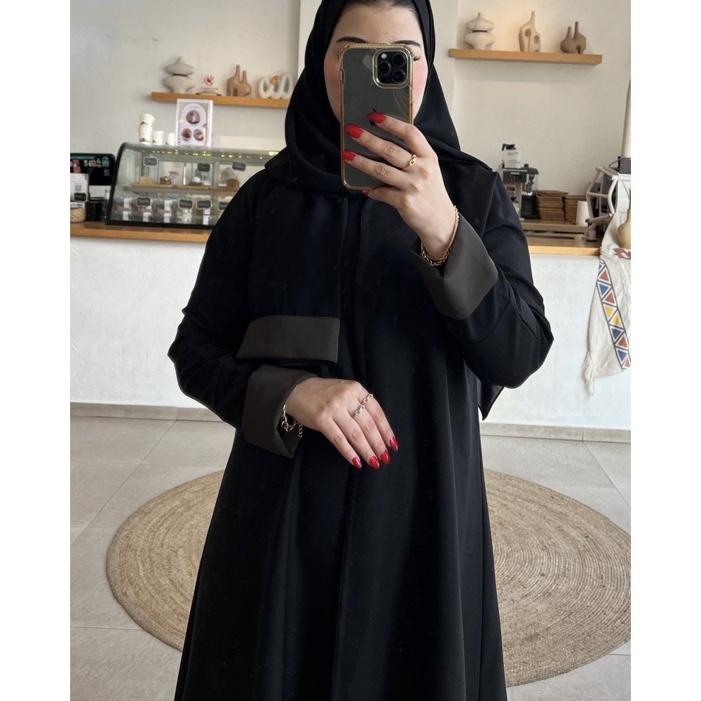 عباية  00501 سادة بقصة نص كلوش 