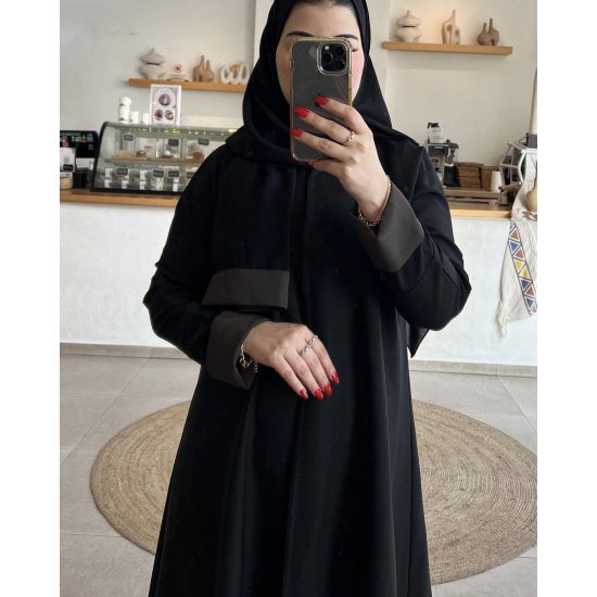 عباية  00501 سادة بقصة نص كلوش 