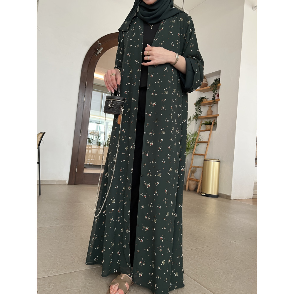 عباية  00634 صيفية بخامة دبل شيفون ياباني