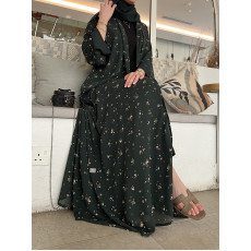 عباية  00634 صيفية بخامة دبل شيفون ياباني