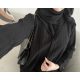 عباية  00618 يومية وعملية بخامة كريب أسود 